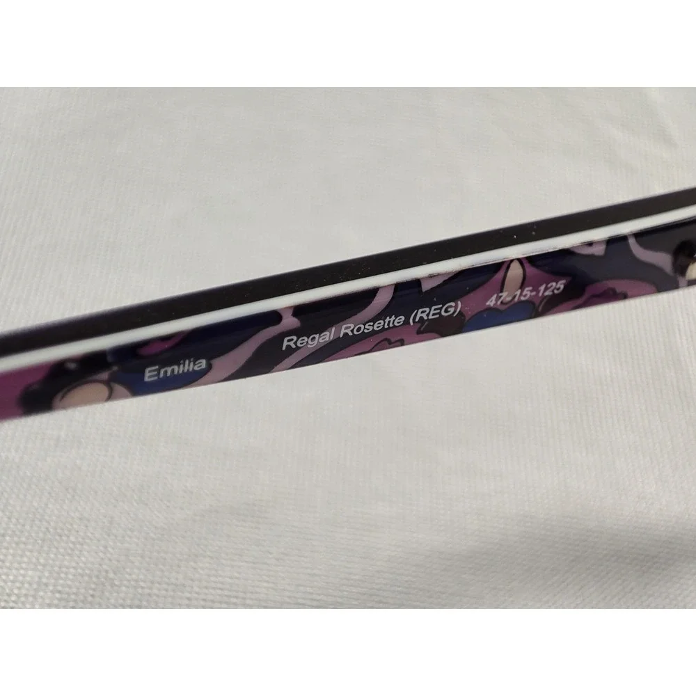 Vera Bradley‎ Emilia Eyeglasses Frames Regal Rosette Purple Glitter 47-15-125